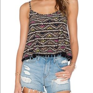 ❌SOLD❌BCBGeneration Pom Pom Trim Tribal Cropped
